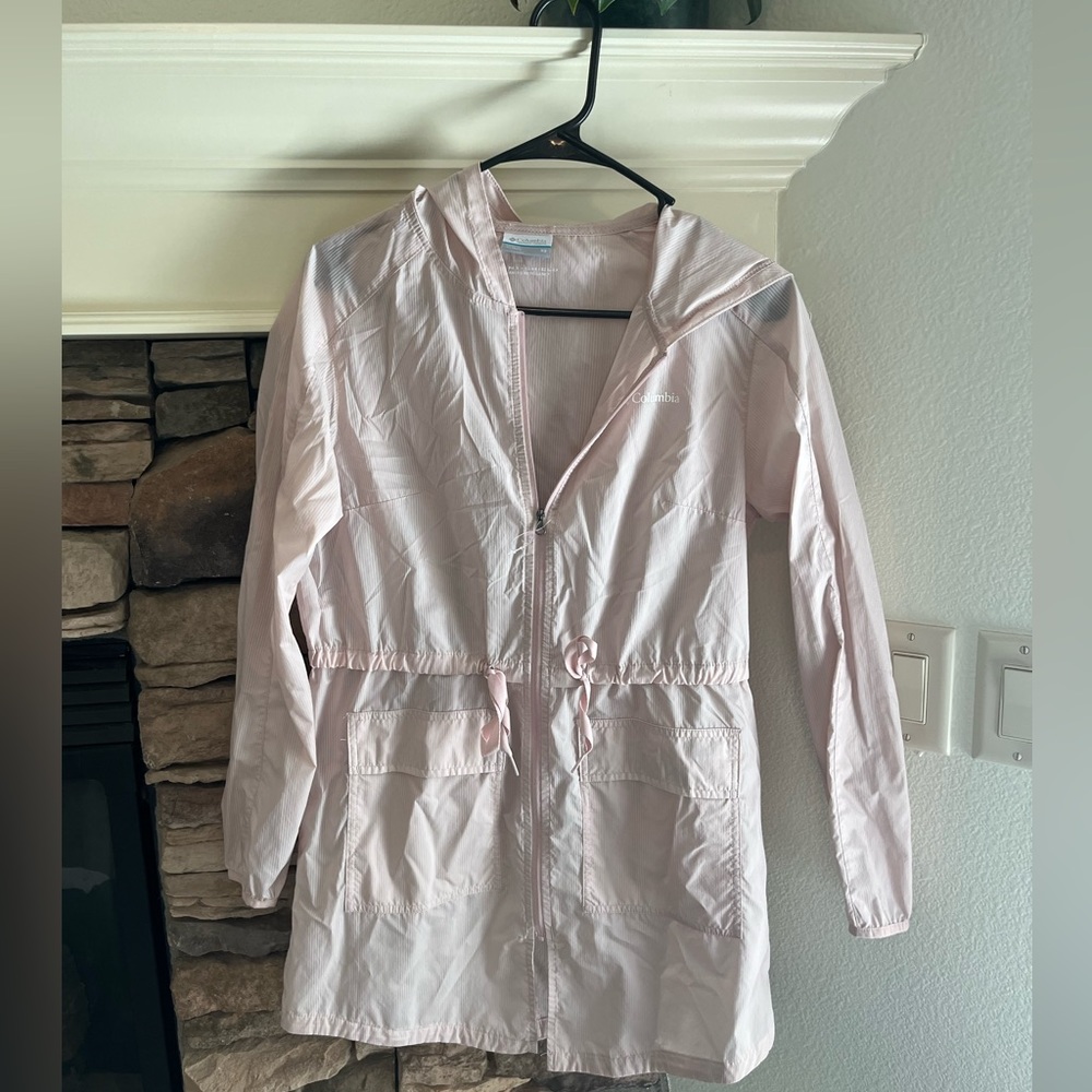 Light pink Columbia rain shell